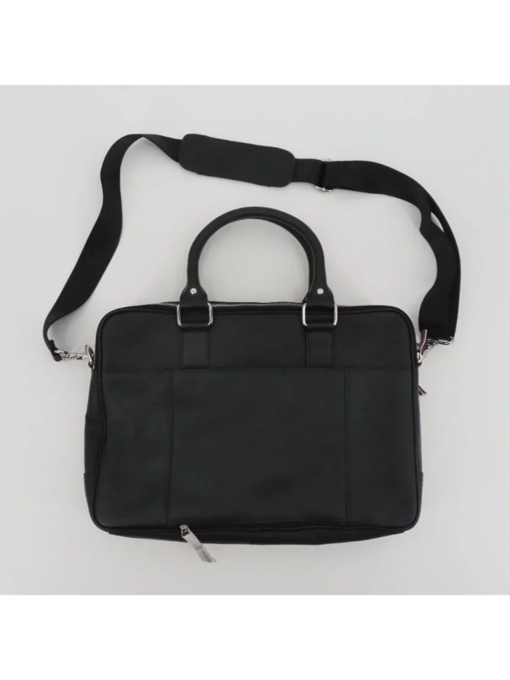 Cole Haan American Airlines Black Leather Laptop Bag Attache Travel Business NEW